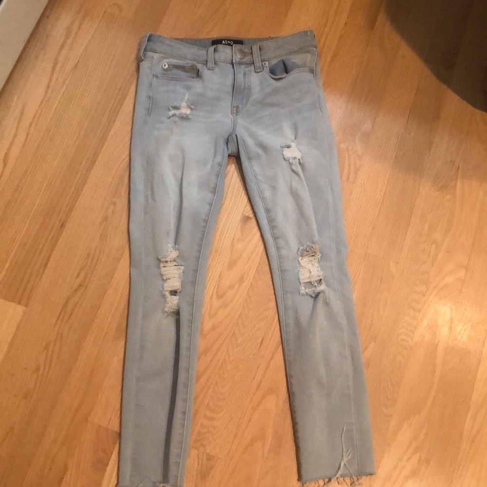 Light washed, ripped jeans, Aeropostale